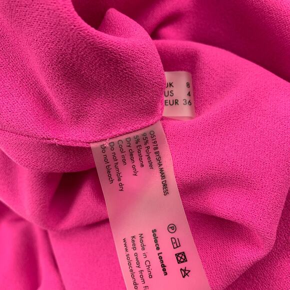 SOLANCE LONDON Pre-Fall 18 Size 4 Pink Polyester Strapless Dress - Picture 4 of 5